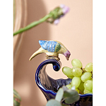 Чаша темно-синего цвета из фарфора с разноцветной птичкой Eden Garden porcelain and bronze варинант исполнения - 15 | Loft Concept в Уфе
