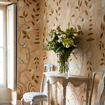 Обои ручная роспись Gustavian Tree of Life Special Colourway on Edo custom white painted silk варинант исполнения - 1 | Loft Concept в Уфе