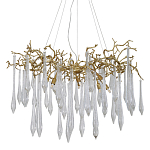 Люстра подвесная с прозрачными подвесками в форме капель Droplet Chandelier варинант исполнения - 1 | Loft Concept в Уфе