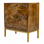 Прикроватная тумба с фактурным фасадом Termite варинант исполнения - 3 | Loft Concept в Уфе