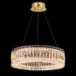 Люстра подвесная круглая из прозрачного хрусталя с золотым корпусом Selfsufficient варинант исполнения - 1 | Loft Concept в Уфе