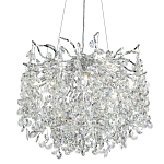 Люстра с хрустальными подвесками на металлических ветках Fairytree Light Silver Chandelier 10 варинант исполнения - 1 | Loft Concept в Уфе