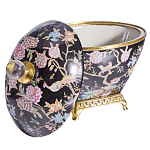 Шкатулка черного цвета с цветочной росписью Eden Garden варинант исполнения - 2 | Loft Concept в Уфе