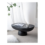 Столик кофейный черного цвета с овальной столешницей и круглым основанием Black Dalmen Table варинант исполнения - 3 | Loft Concept в Уфе