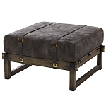 Пуф Duncan винтажная черная кожа  варинант исполнения - 2 | Loft Concept в Уфе