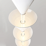 Подвесной светильник светодиодный в виде ряда белых металлических конусов  Herringbone варинант исполнения - 5 | Loft Concept в Уфе