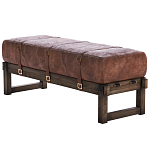 Банкетка Duncan винтажная коричневая кожа варинант исполнения - 3 | Loft Concept в Уфе