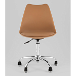 Офисный стул на металлическом основании EGGERY Brown пластик варинант исполнения - 5 | Loft Concept в Уфе