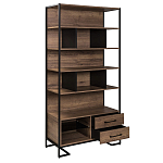 Стеллаж под TV в стиле лофт с открытыми полками и ящиками Urban Style Space варинант исполнения - 2 | Loft Concept в Уфе