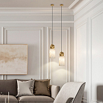 Подвесной светильник светодиодный с цилиндрическим плафоном Stone Helios варинант исполнения - 5 | Loft Concept в Уфе