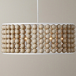 Люстра в форме цилиндра с вставками из деревянных бусин Wooden Beads варинант исполнения - 7 | Loft Concept в Уфе