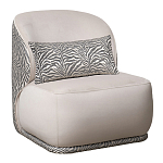 Кресло без подлокотников бежевое с принтом Macrocosm варинант исполнения - 1 | Loft Concept в Уфе