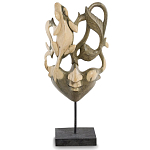 Маска ручной работы деревянная резная Lizard Mask варинант исполнения - 1 | Loft Concept в Уфе