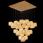 Люстра подвесная с квадратными плафонами из натурального камня Glowing Spheres варинант исполнения - 5 | Loft Concept в Уфе