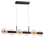 Линейный подвесной светильник с круглыми плафонами и золотистыми акцентами Aurelia Circles варинант исполнения - 2 | Loft Concept в Уфе