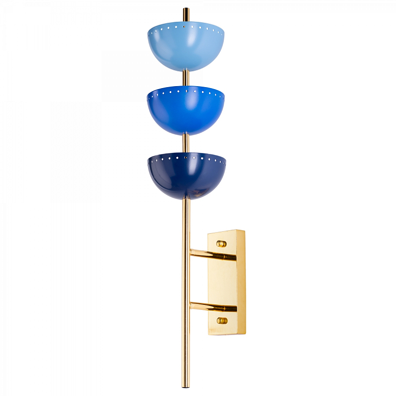 Бра LISBON SCONCE Blue Синий Глянцевое золото Голубой в Уфе | Loft Concept 