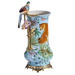 Ваза из фарфора с птицей на бронзовой ветке Garden of Eden варинант исполнения - 1 | Loft Concept в Уфе