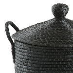 Корзина с крышкой из плетеной рисовой соломы Safiri Wicker Basket варинант исполнения - 2 | Loft Concept в Уфе