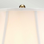 Настольная лампа с фарфоровым основанием с декоративным орнаментом и белым абажуром на темной круглой подставке Elstead Lighting варинант исполнения - 7 | Loft Concept в Уфе