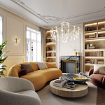 Люстра подвесная из металла с прозрачными подвесками из хрусталя Quasar 93 варинант исполнения - 7 | Loft Concept в Уфе