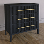 Комод Primo с 3 выдвижными ящиками Черный дуб варинант исполнения - 4 | Loft Concept в Уфе