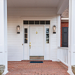 Настенный фонарь цилиндрической формы с рифленым стеклом в золотом каркасе на черном прямоугольном основании Eurofase варинант исполнения - 8 | Loft Concept в Уфе