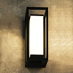 Уличный настенный светильник прямоугольный с чёрной рамкой Высота 35 см Geometric Glow варинант исполнения - 2 | Loft Concept в Уфе