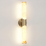 Бра с вытянутым цилиндрическим плафоном из белого алебастра на круглом основании Латунь Cryptocrystalline Stone варинант исполнения - 1 | Loft Concept в Уфе