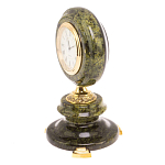 Часы настольные бронзовые из натуральных камней Мрамор и Змеевик Stone Clock варинант исполнения - 14 | Loft Concept в Уфе