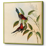 Постер на холсте с изображением птиц и цветов Blooming Birds Poster варинант исполнения - 5 | Loft Concept в Уфе