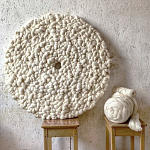 Панно на стену из шерсти мериноса Белый Круг  варинант исполнения - 1 | Loft Concept в Уфе