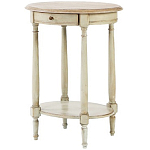 Круглый кофейный стол с ящиком Emilien Montmartre Provence Coffee Table варинант исполнения - 1 | Loft Concept в Уфе