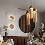 Бра круглое натуральная пробка с бахромой Natural Cork варинант исполнения - 5 | Loft Concept в Уфе