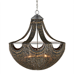 Люстра в форме колокола с декором из тонких железных нитей Jagged Pattern варинант исполнения - 3 | Loft Concept в Уфе