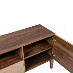 ТВ-тумба бежевая из массива бука с 2-мя дверками и ящиком Wenge Light варинант исполнения - 3 | Loft Concept в Уфе