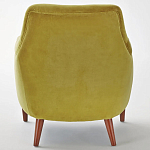 Кресло велюровое горчичного цвета Diaspro Mustard Armchair варинант исполнения - 2 | Loft Concept в Уфе