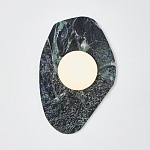 Бра с каменным основанием и плафоном из стекла в форме шара Shaw Marble Lighting варинант исполнения - 2 | Loft Concept в Уфе