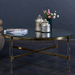 Кофейный столик со столешницей из стекла Crossy варинант исполнения - 6 | Loft Concept в Уфе