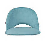 Барный стул со спинкой на 4-х деревянных ножках Голубой Велюр Ava Charm варинант исполнения - 2 | Loft Concept в Уфе