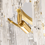 Люстра круглая с прозрачными стержнями разной длины Textured Glass Chandelier варинант исполнения - 6 | Loft Concept в Уфе