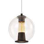 Подвесной светильник с плафоном в форме шара Inner Gleam Orb black  варинант исполнения - 1 | Loft Concept в Уфе