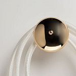 Бра с круглым золотистым основанием и белыми изогнутыми световыми линиями Luke Lampco Tracer Lamp варинант исполнения - 5 | Loft Concept в Уфе