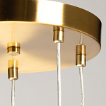 Люстра с 5-ю матовыми белыми стеклянными плафонами волнообразной формы Lucid Rain  варинант исполнения - 9 | Loft Concept в Уфе