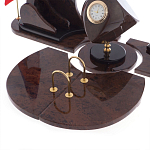 Настольный письменный набор из природного камня обсидиана коричневого Team leader варинант исполнения - 4 | Loft Concept в Уфе