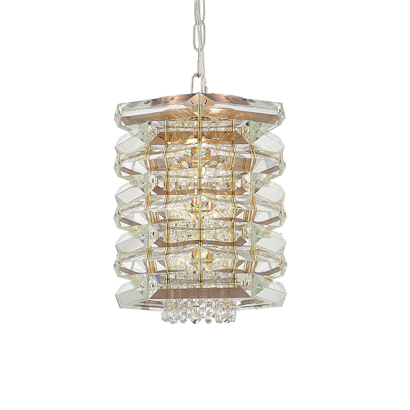 Подвесной светильник в классическом хрустальном обрамлении Light Garland Прозрачное Стекло Никель Медь в Уфе | Loft Concept 