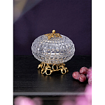 Конфетница из прозрачного рельефного стекла Eden Garden варинант исполнения - 5 | Loft Concept в Уфе