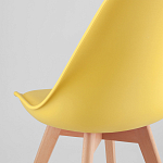 Стул с основой из пластика и мягким сиденьем Arvika Yellow варинант исполнения - 6 | Loft Concept в Уфе