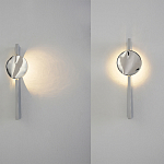 Бра с круглым зеркальным диском на прямоугольном соновании Reflection Circle Glow варинант исполнения - 4 | Loft Concept в Уфе