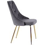 Стул в серой велюровой обивке Ward Grey Velour Chair варинант исполнения - 3 | Loft Concept в Уфе
