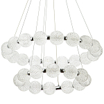 Светодиодная двухъярусная кольцевая люстра хром Crystal Globule Chandelier Chrome варинант исполнения - 1 | Loft Concept в Уфе